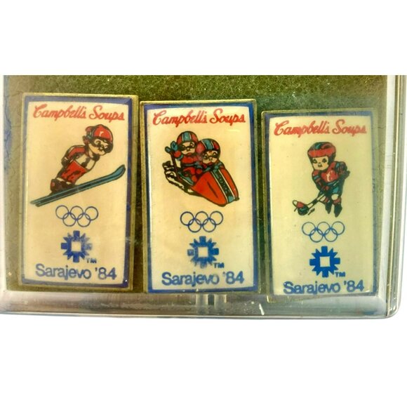 Campbells Soup Kids Pins Vintage 1984 Olympics NEW! RARE! - Picture 3 of 5